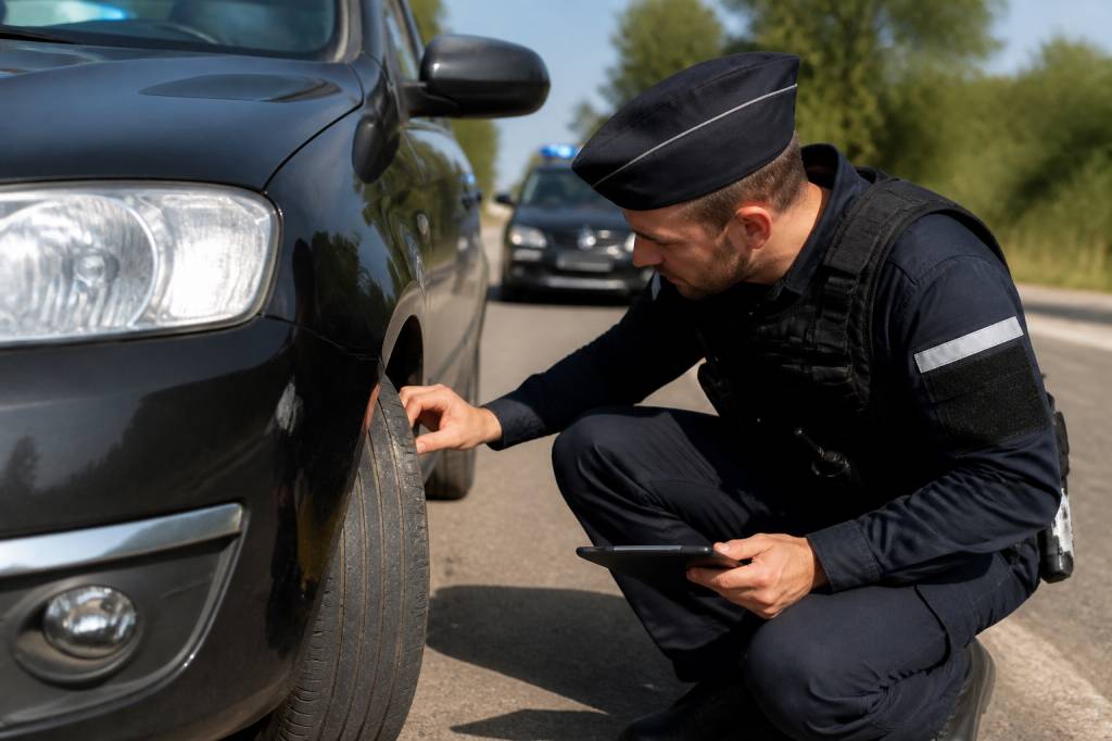 Amende pneus lisse : quel risque en cas de contrôle routier ?